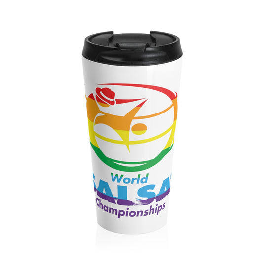 World Salsa Championships Rainbow Stainless Steel Travel Mug - World Salsa Championships