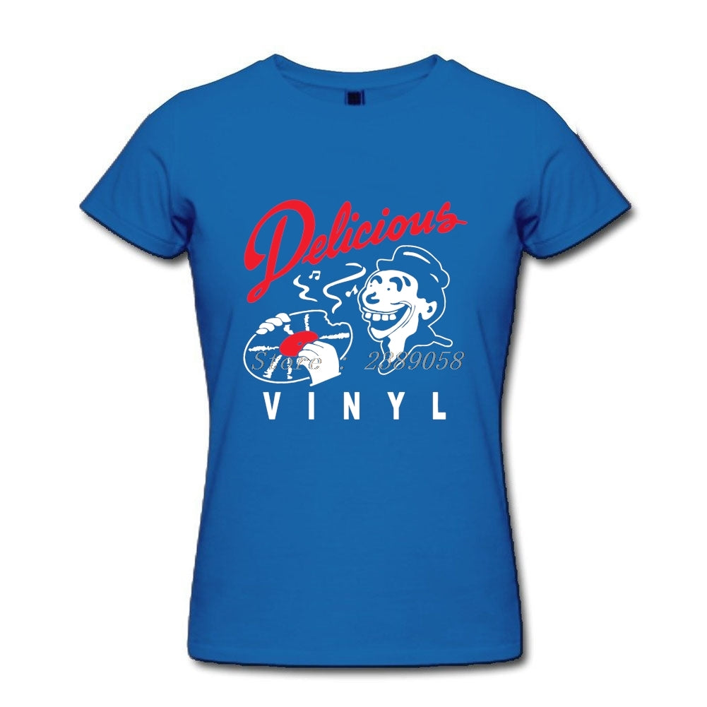 Women Printed T Shirts New Arrival Delicious Vinyl Clothes Luxury Brand Short DJ Music T-Shirts Plus Size - World Salsa Championships
