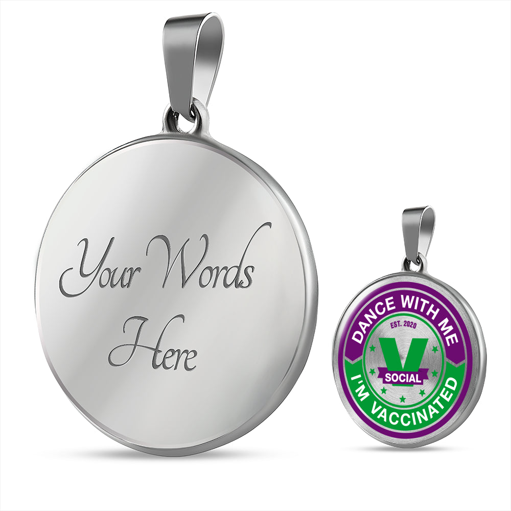 Dance with Me , I'm Vaccinated. Limited 2020 edition pendant. - World Salsa Championships