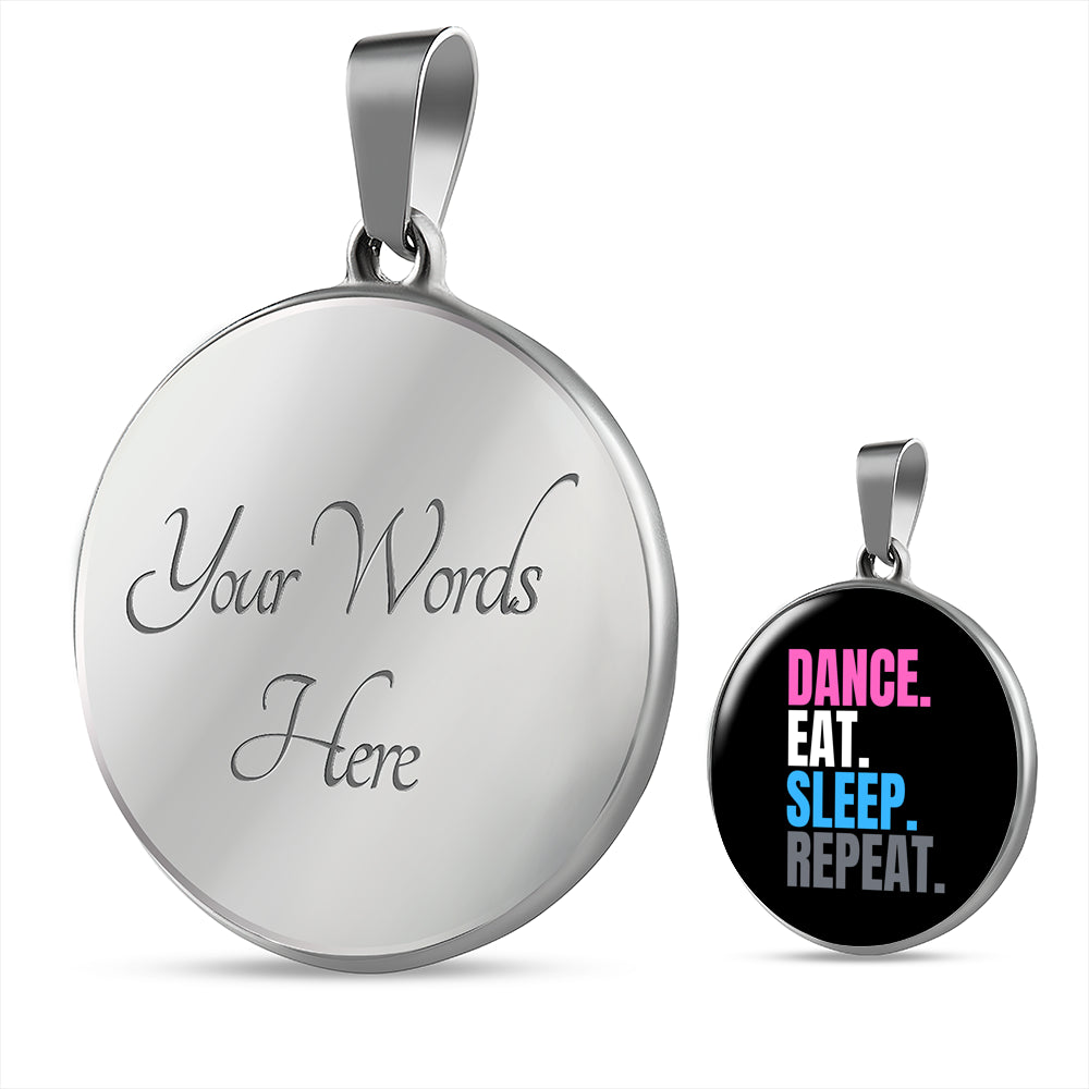 Dance, Eat, Sleep, Repeat neck chain - World Salsa Championships