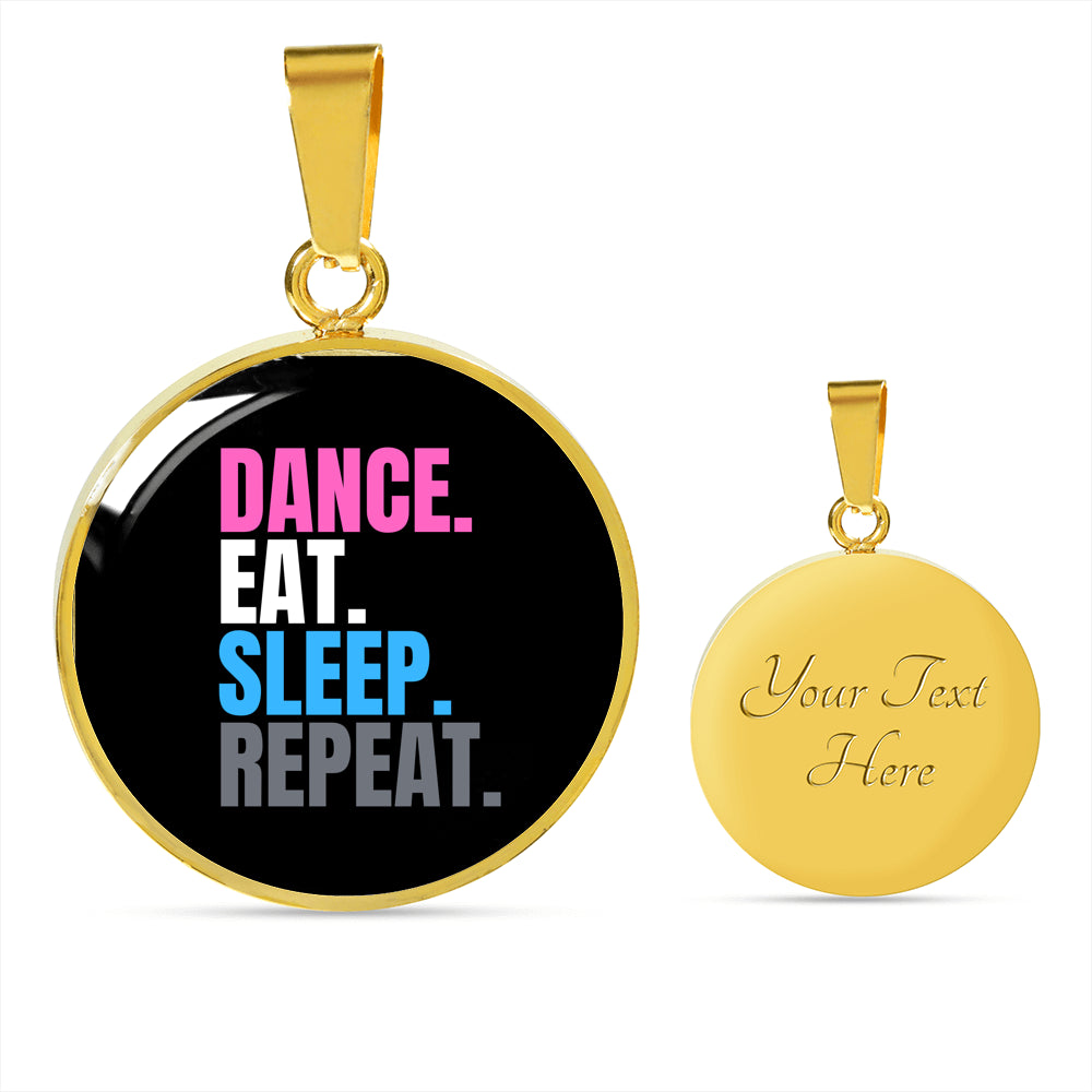 Dance, Eat, Sleep, Repeat neck chain - World Salsa Championships