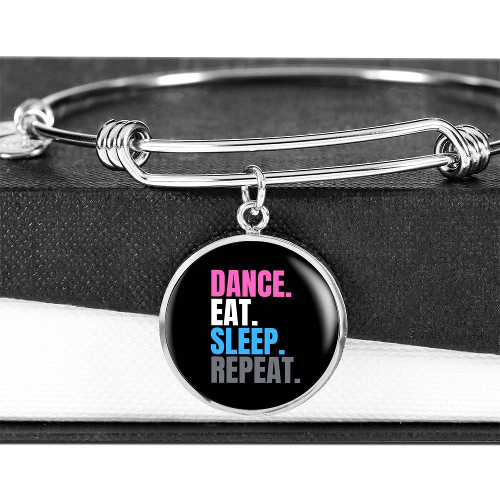 Dance, Eat, Sleep, Repeat hand made bracelet - World Salsa Championships