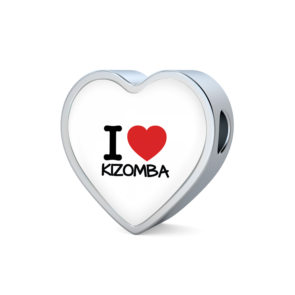 I love Kizomba Woven Double-Braided Real-Leather Charm Bracelet - World Salsa Championships