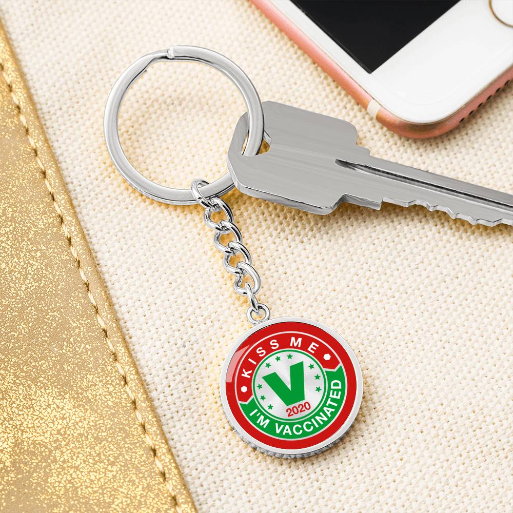 Kiss me , I'm Vaccinated key chain - World Salsa Championships