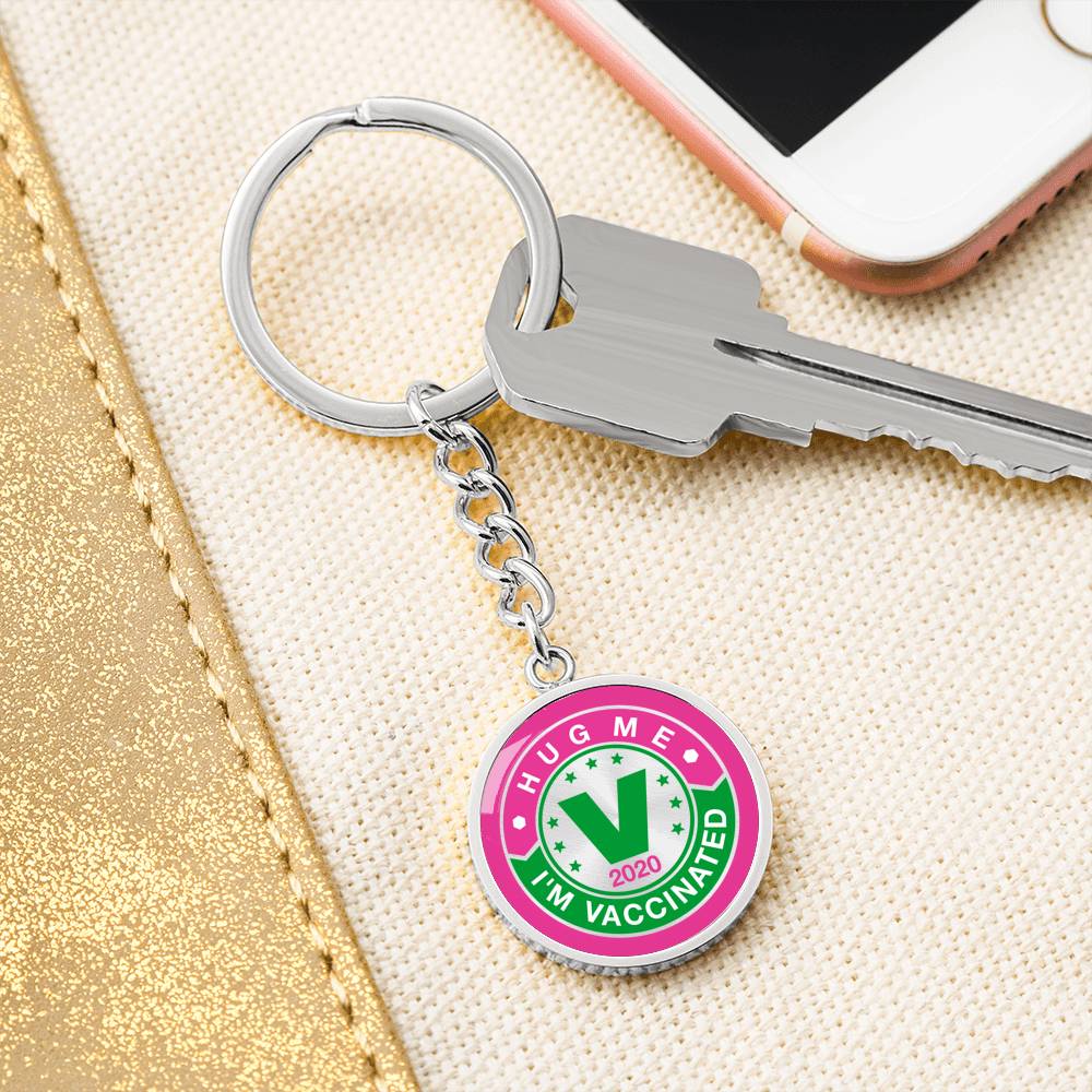 Hug Me . I'm Vaccinated key chain - World Salsa Championships