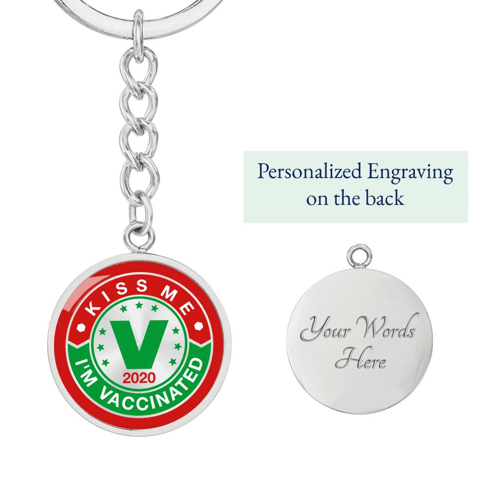 Kiss me , I'm Vaccinated key chain - World Salsa Championships