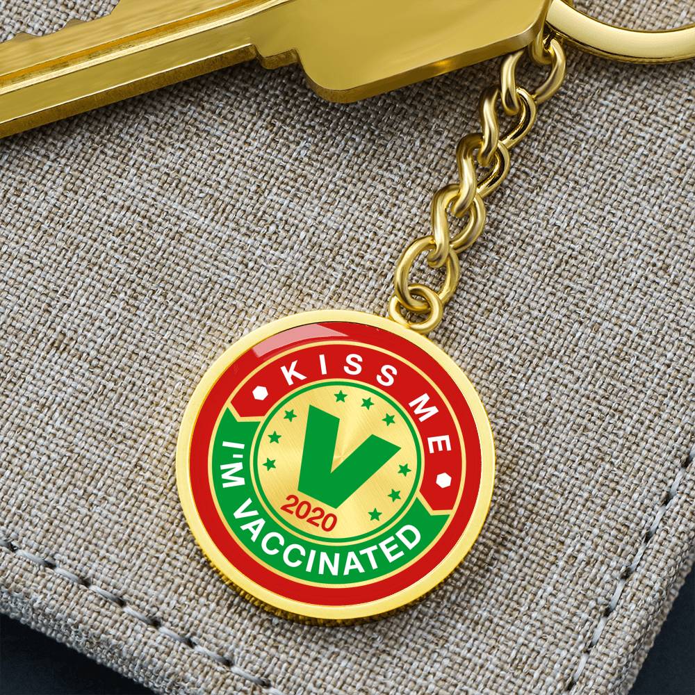Kiss me , I'm Vaccinated key chain - World Salsa Championships