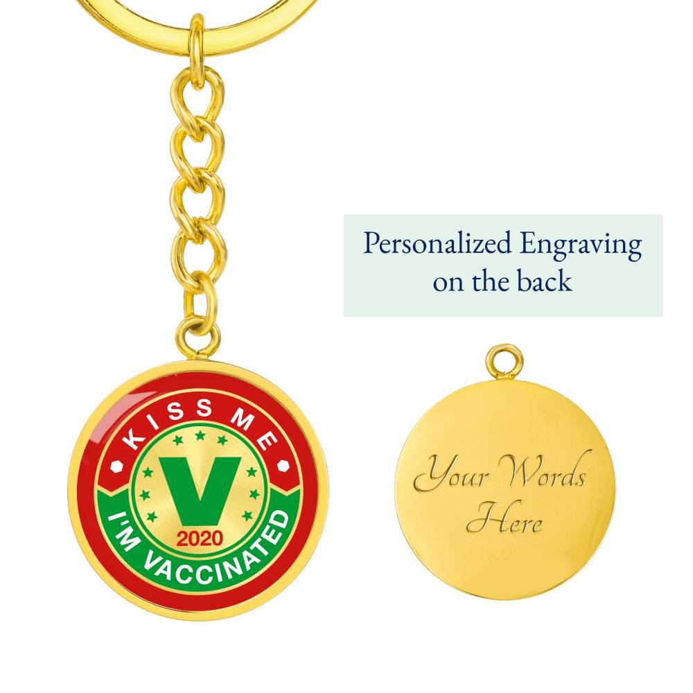 Kiss me , I'm Vaccinated key chain - World Salsa Championships