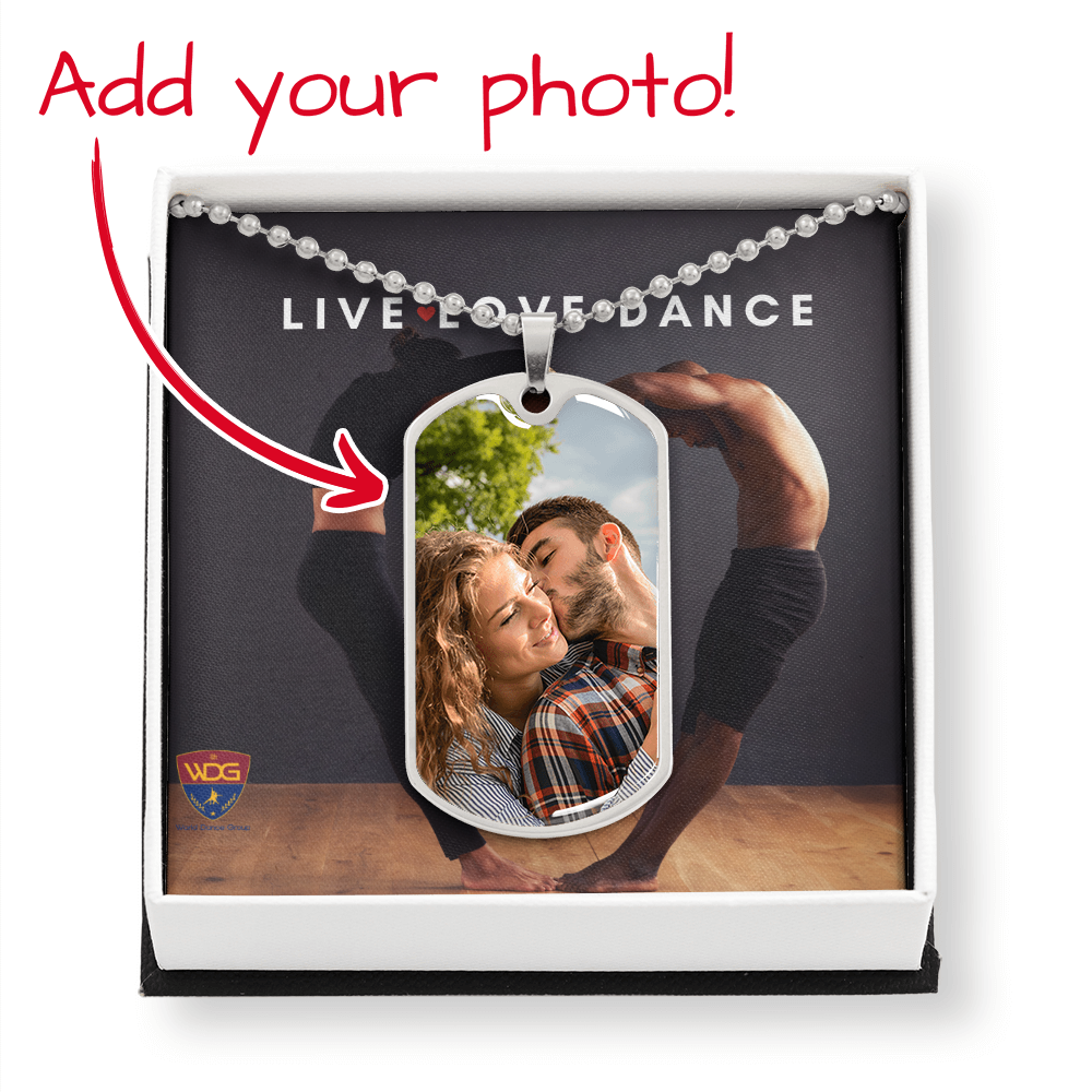 Live,Love,Dance personalized photo dogtag.