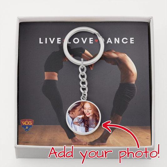 Live,Love,Dance personalized photo keychain.