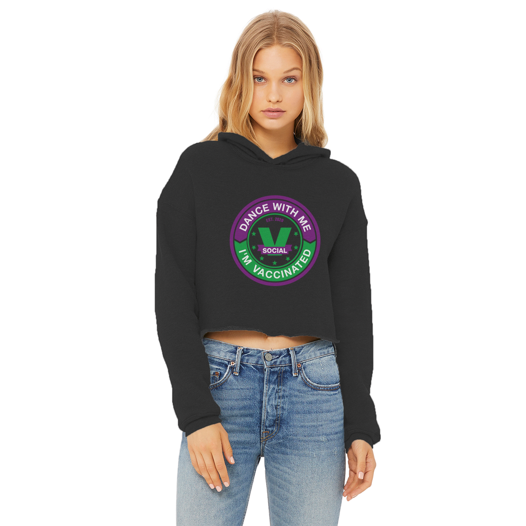 Dance with Me Ladies Cropped Raw Edge Hoodie - World Salsa Championships