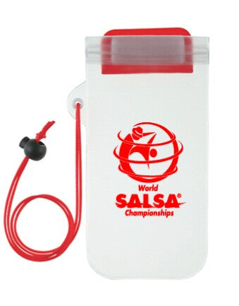 WSC Custom Imprinted Waterproof Phone Pouch with Cord - World Salsa Championships