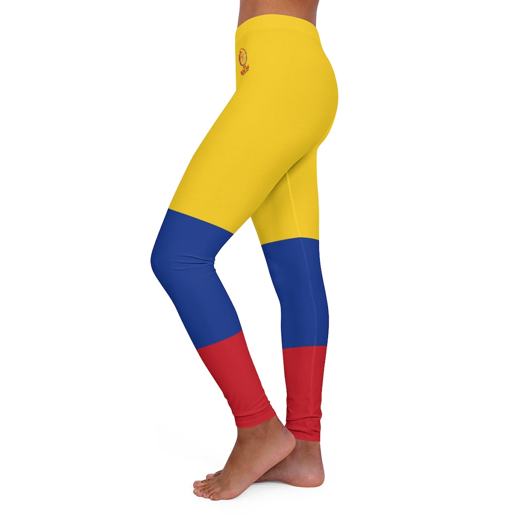 Women's Spandex Leggings with Colombia Flag