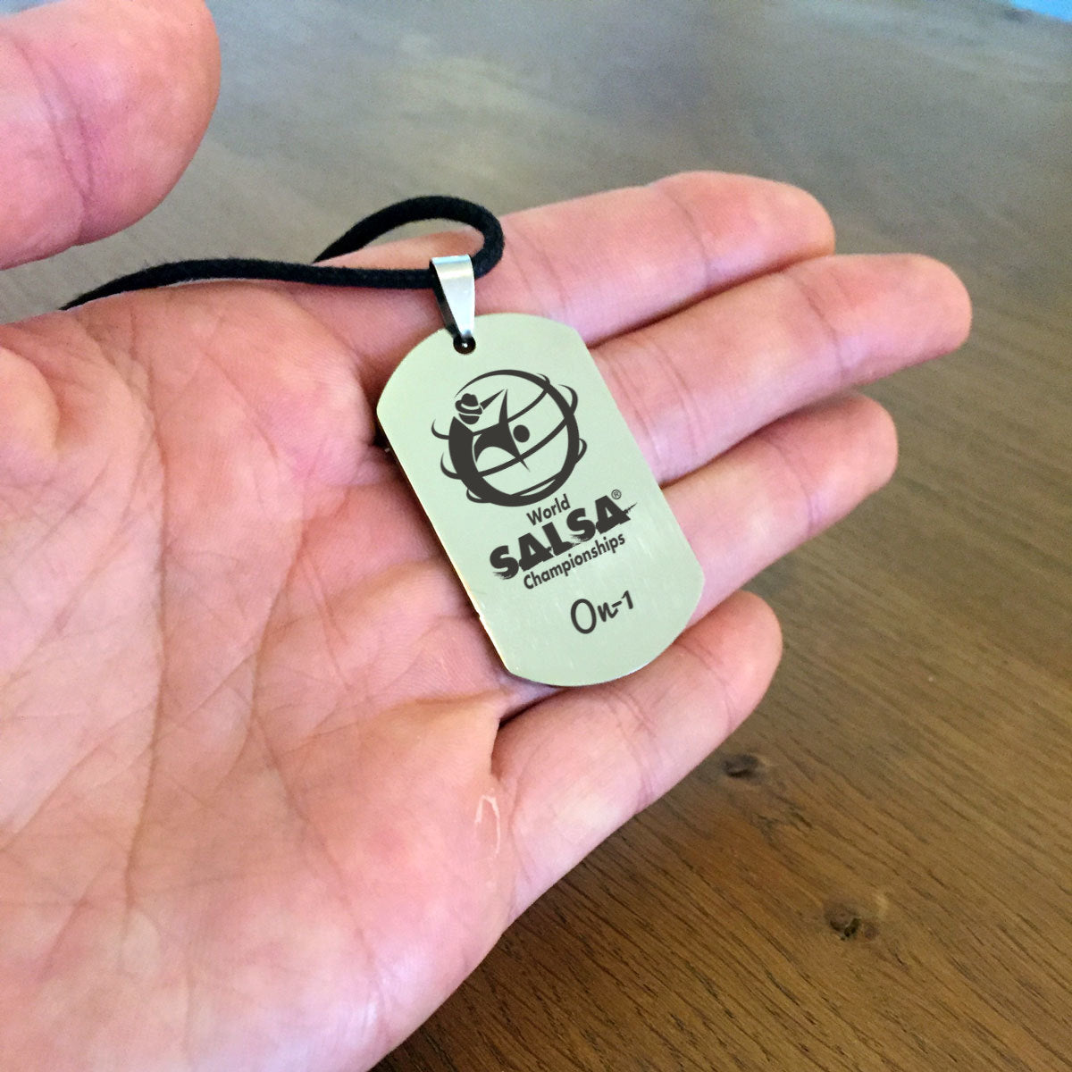 WSC Personalized Dogtag Necklace On-1 - World Salsa Championships