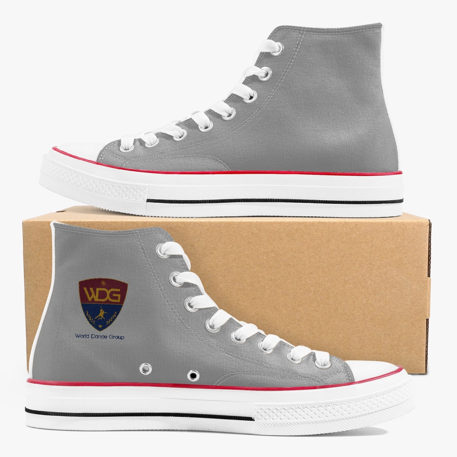 WDG New High-Top Canvas Shoes - White - World Salsa Championships