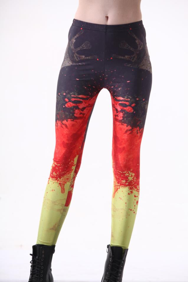 Leggings- Three Color Printed Women featuring Germany Flag - World Salsa Championships