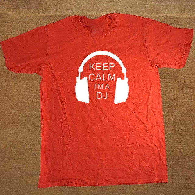 DJ Collection-Keep Calm I'm A DJ Party Headphones Rave T Shirt Men Novelty Funny Tshirt Man Clothing Short Sleeve Camisetas T-shirt - World Salsa Championships
