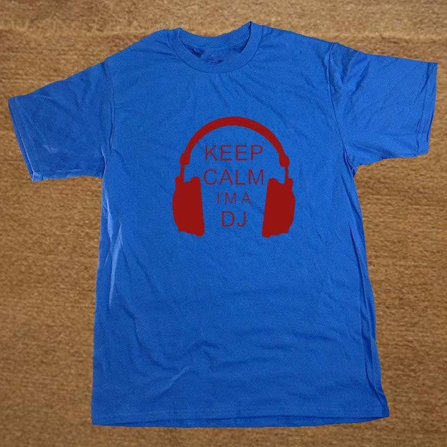 DJ Collection-Keep Calm I'm A DJ Party Headphones Rave T Shirt Men Novelty Funny Tshirt Man Clothing Short Sleeve Camisetas T-shirt - World Salsa Championships