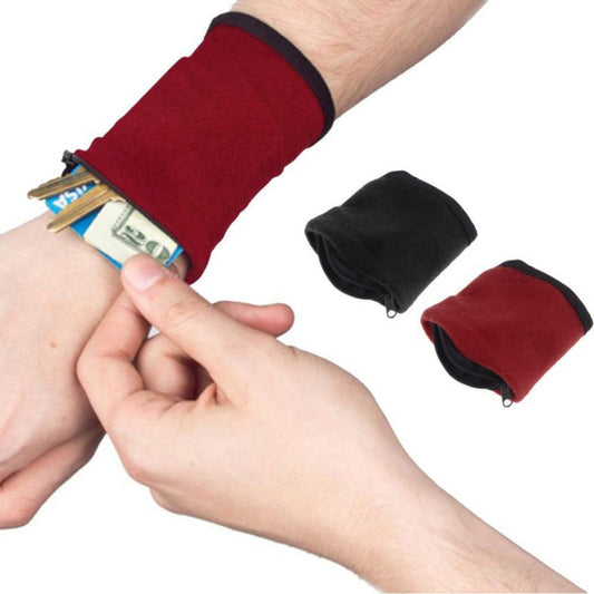 Smart Dancer Gadget :Zipper Fleece Wrist Wallet Pouch Safe Wristbands Protection Arm Band Bag For MP3 Key Card Storage Bag Case - World Salsa Championships