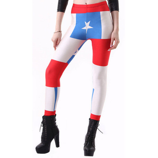 Leggings for Women featuring Chile Flag (Girl) - World Salsa Championships