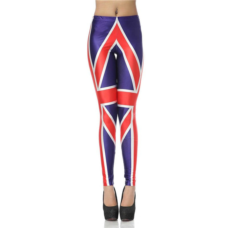 Leggings with British Flag Legings High Waist Elastic Slim Leggings Printed Women Leggings Woman Pants - World Salsa Championships