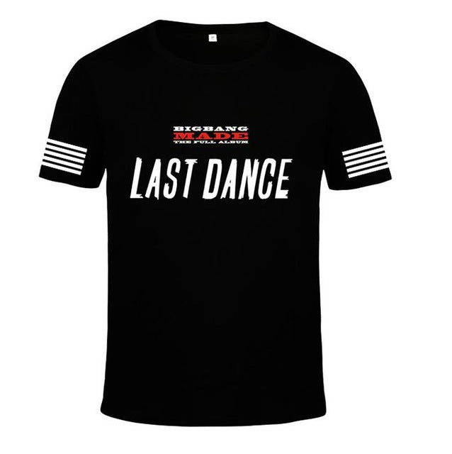New Style Bigbang Last Dance GD TOP o neck Cotton short sleeve Unisex t-shirt - World Salsa Championships