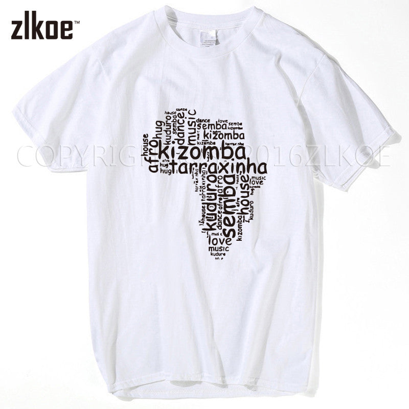 Kizomba Cloud Tee Shirts Short Sleeve men T-shirts. 2016 Simple Style New Design men. All sizes. - World Salsa Championships