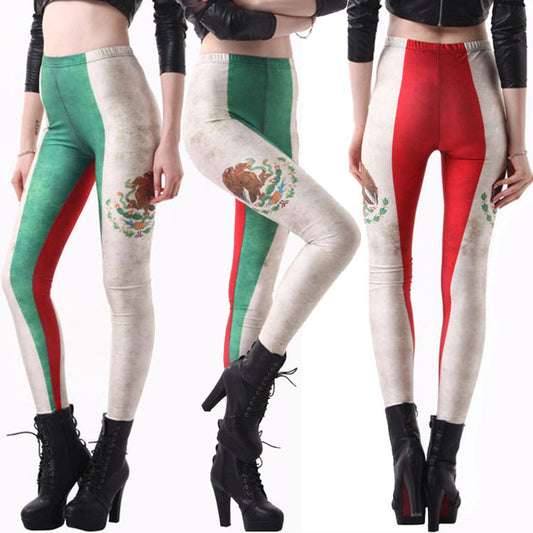 Leggins New Mexico Flag Women Pants  Fitness Legging Printed  Smooth Pants Digital Printing Leggings - World Salsa Championships