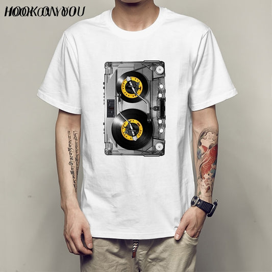 New Arrival DJ Tape Men's T Shirt Herren Fotodruck Mc Music Disco Fashion Design Printed 100% Cotton T-shirt White Basic Top Tee - World Salsa Championships