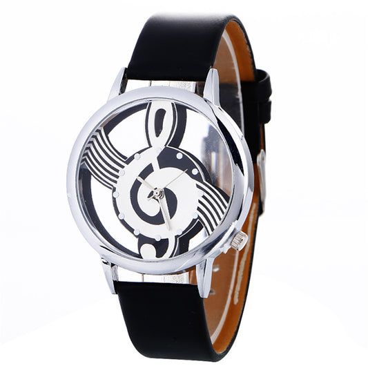 Musical Note Painting  Lady Womans Wrist Watch. Leather bracelet - World Salsa Championships