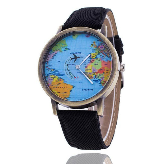 Men/Women Watch World Map Design Analog Quartz Watch - World Salsa Championships