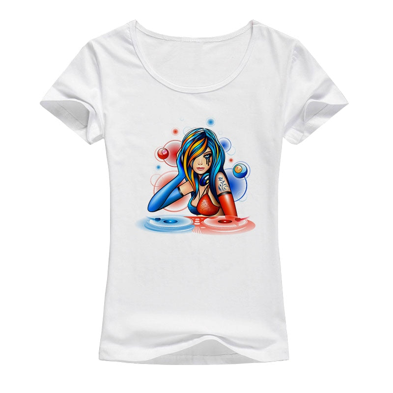 Summer Women's Funny DJ Music Girl Design - World Salsa Championships